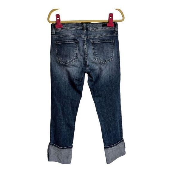 Kut from the Kloth Jeans Women's Size 2 Cameron Cuffed Straight-Leg Ankle Blue - Picture 2 of 14